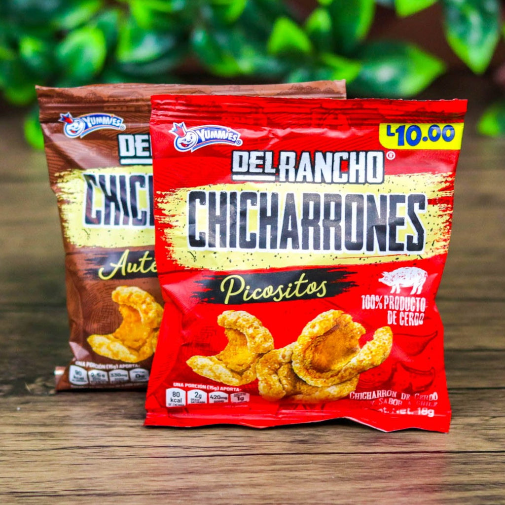 Churro chicharrones del rancho. (6 unidades). Churros pequeños. 18g. Yummies