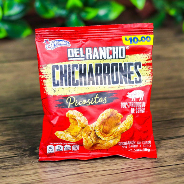 Churro chicharrones del rancho. (6 unidades). Churros pequeños. 18g. Yummies