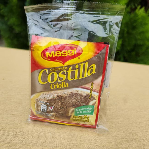 Sazonador Costilla Criolla Maggi. 10g por sobre. Total 40g