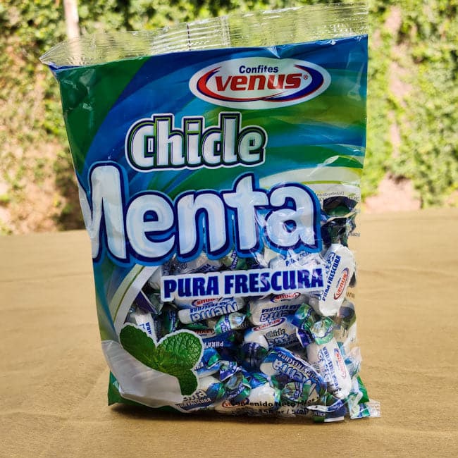 Chicles menta de Venus. Paquete. 150g